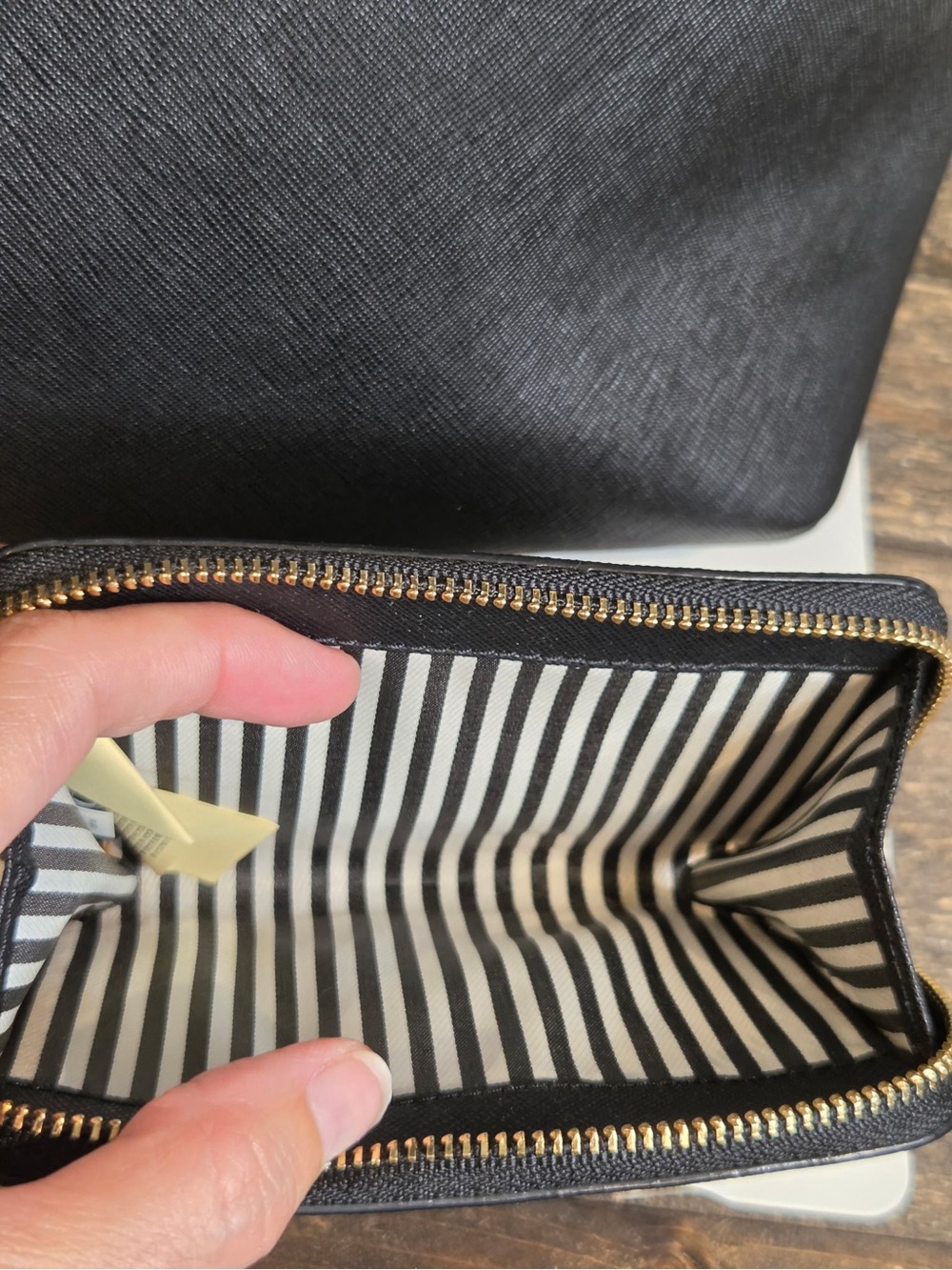 kate spade Black Saffiano Tote with Matching Zip Wallet - Picture 13 of 15